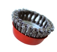 Щетка чашечная для УШМ 75мм (3), черная, крученая проволока  оптом