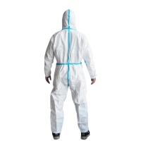 Комбинезон (костюм)  защитный XXL с бахилами и капюшоном, на молнии, 260 гр. оптом